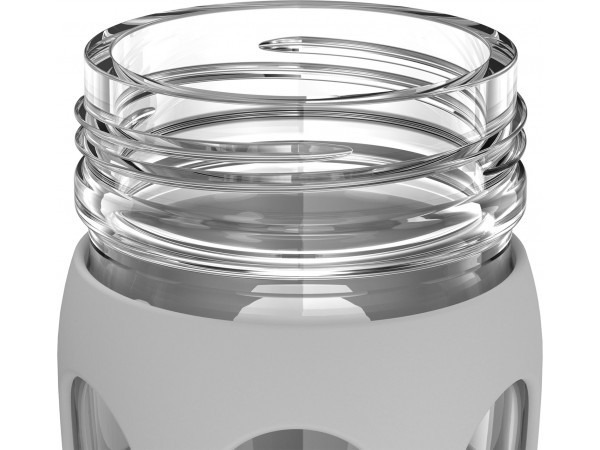 LifeFactory 650 ml Glas-Trinkflasche aqua teal